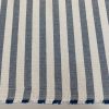 Linen Look White STRIPES Culla Fabric Furnishing Curtain Upholstery Dressmaking Cotton Material 110″/280cm EXTRA Wide Canvas - Denim Blue - Image 4