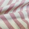 Linen Look White STRIPES Culla Fabric Furnishing Curtain Upholstery Dressmaking Cotton Material 110″/280cm EXTRA Wide Canvas - DUSTY PINK - Image 3