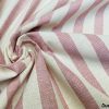 Linen Look White STRIPES Culla Fabric Furnishing Curtain Upholstery Dressmaking Cotton Material 110″/280cm EXTRA Wide Canvas - DUSTY PINK - Image 2