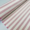 Linen Look White STRIPES Culla Fabric Furnishing Curtain Upholstery Dressmaking Cotton Material 110″/280cm EXTRA Wide Canvas - DUSTY PINK