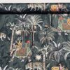 Royal Elephant Green Palm Jungle Leaves Fabric Peacock Leopard Material for Home Decor Curtain Upholstery - 55" (140cm) Wide - Image 4