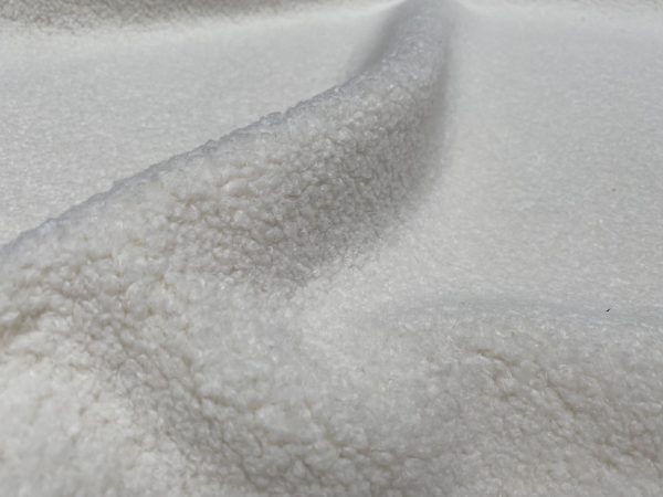 Boucle Upholstery Fabric For Home Decor Cushion Textile Oyster Chair Soft Wool Bouclé Material - 145cm - Cream off White