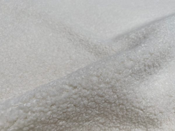 Boucle Upholstery Fabric For Home Decor Cushion Textile Oyster Chair Soft Wool Bouclé Material - 145cm - Cream off White - Image 3