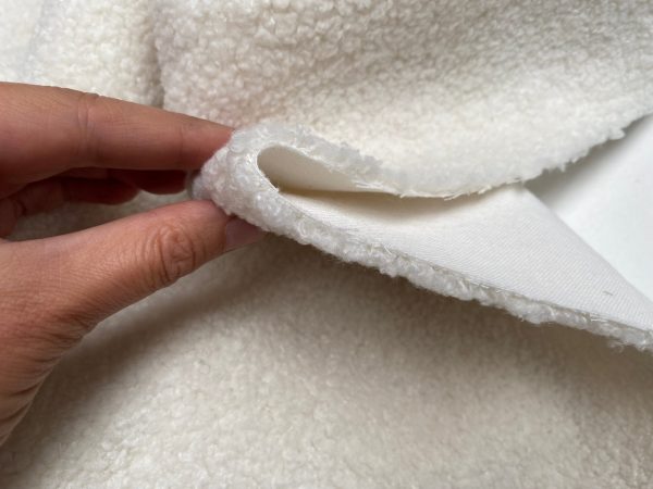 Boucle Upholstery Fabric For Home Decor Cushion Textile Oyster Chair Soft Wool Bouclé Material - 145cm - Cream off White - Image 4