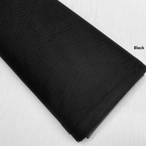 Dress TUTU Skirt Net Fabric Draping Tulle Curtains Mesh Wedding Decor Material 147cm (57") Wide - BLACK