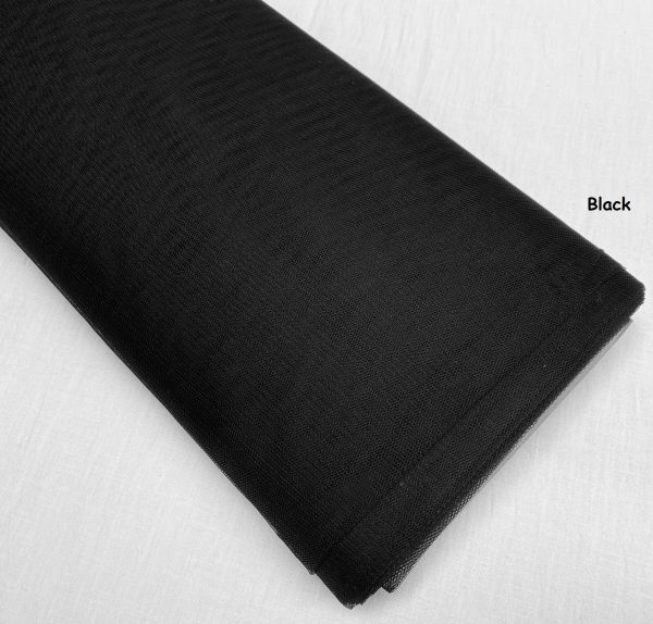 Dress TUTU Skirt Net Fabric Draping Tulle Curtains Mesh Wedding Decor Material 147cm (57") Wide - BLACK