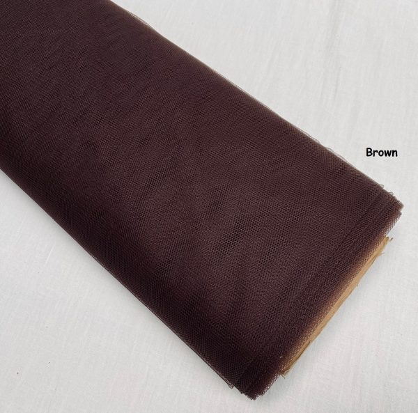 Dress TUTU Skirt Net Fabric Draping Tulle Curtains Mesh Wedding Decor Material 147cm (57") Wide - BROWN