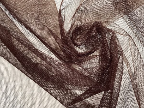 Dress TUTU Skirt Net Fabric Draping Tulle Curtains Mesh Wedding Decor Material 147cm (57") Wide - BROWN - Image 2