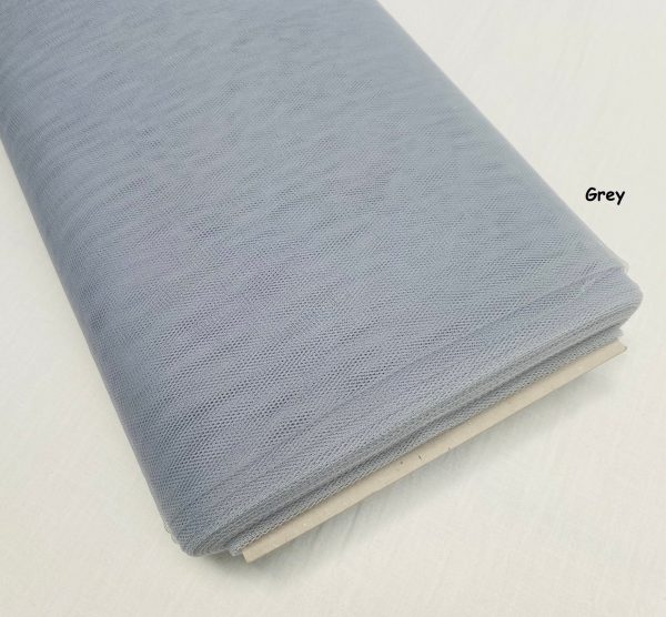 Dress TUTU Skirt Net Fabric Draping Tulle Curtains Mesh Wedding Decor Material 147cm (57") Wide - GREY