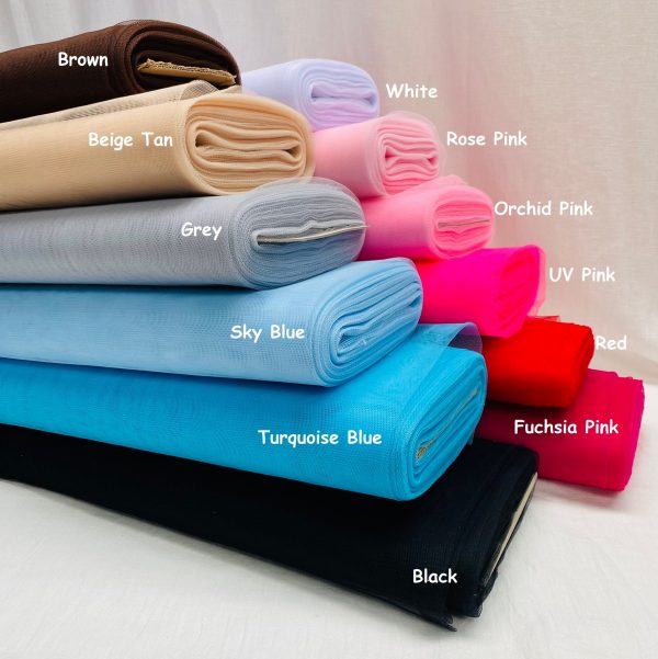 -5m- Dress TUTU Skirt Net Fabric Draping Tulle Curtains Mesh Wedding Decor Material - 147cm (57") - 174 cm (68") Wide
