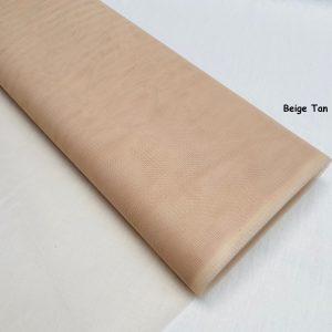 Dress TUTU Skirt Net Fabric Draping Tulle Curtains Mesh Wedding Decor Material 174cm (68") Wide - BEIGE TAN