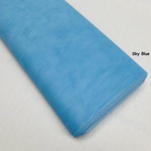 Dress TUTU Skirt Net Fabric Draping Tulle Curtains Mesh Wedding Decor Material 174cm (68") Wide - SKY BLUE
