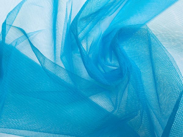 Dress TUTU Skirt Net Fabric Draping Tulle Curtains Mesh Wedding Decor Material 174cm (68") Wide - TURQUOISE BLUE - Image 2