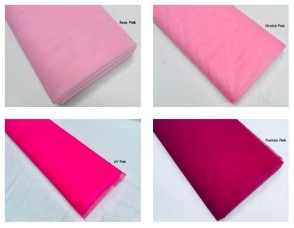Dress TUTU Skirt Net Fabric Draping Tulle Curtains Mesh Wedding Decor Material 174cm (68") Wide - UV PINK - Image 3