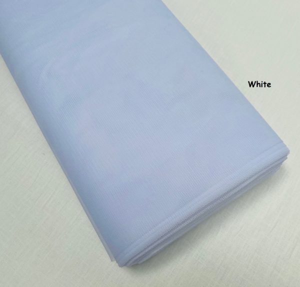 Dress TUTU Skirt Net Fabric Draping Tulle Curtains Mesh Wedding Decor Material 174cm (68") Wide - WHITE