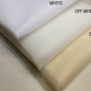 IVORY Tutu Tulle Fabric Mesh Net Material draping dressmaking lightweight curtain - 118"/300cm EXTRA wide
