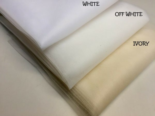 IVORY Tutu Tulle Fabric Mesh Net Material draping dressmaking lightweight curtain - 118"/300cm EXTRA wide