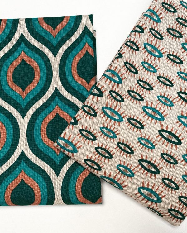 Teal Turquoise Eyes Fabric Watching Eye Print Material - Dressmaking Home Decor Curtain Upholstery Textile - 140cm (55") wide - Image 6