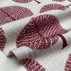 BURGUNDY RED Mulberry Tree 100% Cotton Fabric Natural Material Home Decor Curtain Upholstery - 55" or 140cm Wide Canvas - Image 5
