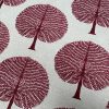 BURGUNDY RED Mulberry Tree 100% Cotton Fabric Natural Material Home Decor Curtain Upholstery - 55" or 140cm Wide Canvas - Image 6