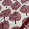 BURGUNDY RED Mulberry Tree 100% Cotton Fabric Natural Material Home Decor Curtain Upholstery - 55" or 140cm Wide Canvas - Image 7