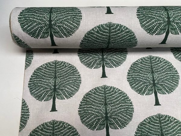 Mulberry Tree 100% Cotton Fabric Natural Material Home Decor Curtain Upholstery Black, Green, Burgundy Red - 55" or 140cm Wide Canvas - Image 5