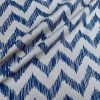 Linen Look Zigzag Fabric Home Decor Material for Curtains, Upholstery  - 55" or 140cm Wide - Blue - Image 5