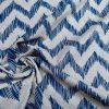 Linen Look Zigzag Fabric Home Decor Material for Curtains, Upholstery  - 55" or 140cm Wide - Blue - Image 6