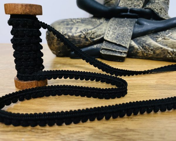 Mini Pom pom Bobble Trim Fringe Pompom Trimming - Size 5mm - 23 Colours (Sold by The metre) #E - Image 12