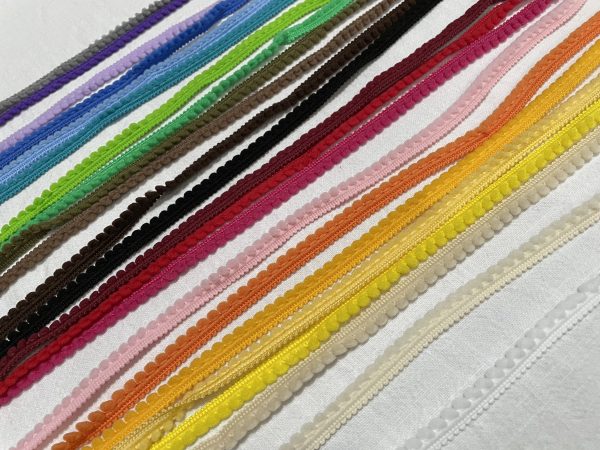 Mini Pom pom Bobble Trim Fringe Pompom Trimming - Size 5mm - 23 Colours (Sold by The metre) #E
