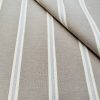 Linen Look Jacquard Striped Fabric Home Decor Curtain Upholstery Material - 110" or 280cm EXTRA wide - Beige - Image 2