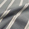 Linen Look Jacquard Striped Fabric Home Decor Curtain Upholstery Material - 55" or 140cm wide - Charcoal - Image 2