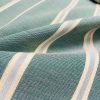 Linen Look Jacquard Striped Fabric Home Decor Curtain Upholstery Material - 110" or 280cm EXTRA wide - Cream Stripes - Image 4