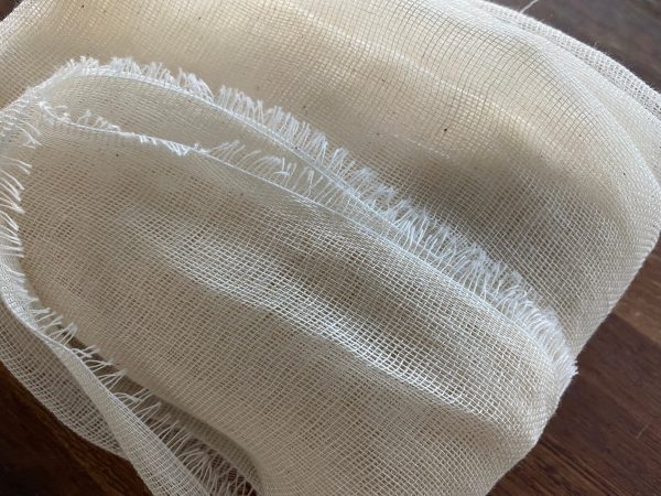 Mull Muslin 100% Cotton Fabric Voile Curtains Fine Unbleached Cheesecloth Linen Look Wedding Table Runner - 140cm wide - Ecru Cream - Image 2
