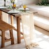 50m- Mull Muslin 100% Cotton Fabric Voile Curtains Fine Unbleached Cheesecloth Linen Look Wedding Table Runner - 140cm wide - Ecru Cream - Image 8