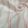 Silky Linen Blend Marine Stripe Fabric Light Striped Material Home Decor, Dressmaking - 57" or 145cm wide - Pink & White