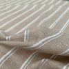 Silky Linen Blend Marine Stripe Fabric Light White Striped Material Home Decor, Dressmaking - 57" or 145cm wide - Beige - Image 4