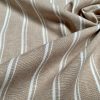 Silky Linen Blend Marine Stripe Fabric Light White Striped Material Home Decor, Dressmaking - 57" or 145cm wide - Beige - Image 5