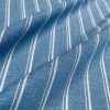 Silky Linen Blend Marine Stripe Fabric Light White Striped Material Home Decor, Dressmaking - 57" or 145cm wide - Denim Blue - Image 5