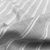 Silky Linen Blend Marine Stripe Fabric Light White Striped Material Home Decor, Dressmaking - 57" or 145cm wide - Grey - Image 3