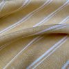 Silky Linen Blend Marine Stripe Fabric Light White Striped Material Home Decor, Dressmaking - 57" or 145cm wide