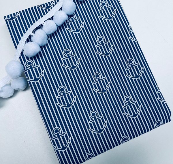 Anchor Stripe Fabric - Curtains, Upholstery, Dress Material - Striped Nautical Marine Design - 140cm or 55" Wide Canvas - BLUE & WHITE - Image 7