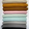 Cotton WAFFLE Pique Honeycombe Fabric Material - Bathrobe, Gown, Towel, Cushion - 59" or 150cm wide - Taupe Brown - Image 4