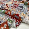 Amsterdam Canal House Fabric Holland Village Print Home Decor Curtain Upholstery Material - 55" or 140cm Wide Canvas - Multi - Image 5