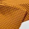 Cotton WAFFLE Pique Honeycombe Fabric Material - Bathrobe, Gown, Towel, Cushion - 59" or 150cm wide - DARK OCHRE - Image 2