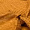 Cotton WAFFLE Pique Honeycombe Fabric Material - Bathrobe, Gown, Towel, Cushion - 59" or 150cm wide - DARK OCHRE - Image 3