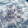 Floral Sheer Fabric - Soft Material for Home Decor, Wedding, Curtains, Clothes - 110"/ 280cm EXTRA Wide - Ivory Blue - Image 3