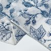 Floral Sheer Fabric - Soft Material for Home Decor, Wedding, Curtains, Clothes - 110"/ 280cm EXTRA Wide - Ivory Blue - Image 4