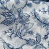 Floral Sheer Fabric - Soft Material for Home Decor, Wedding, Curtains, Clothes - 110"/ 280cm EXTRA Wide - Ivory Blue - Image 5