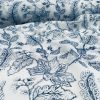 Floral Sheer Fabric - Soft Material for Home Decor, Wedding, Curtains, Clothes - 110"/ 280cm EXTRA Wide - Ivory Blue - Image 6